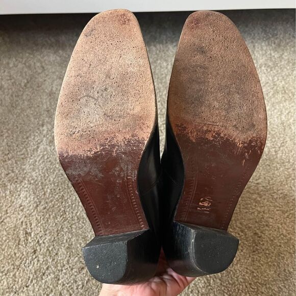 Frye Romy Ring Harness Black Leather Western Ankle Boots size 6 - Picture 5 of 8